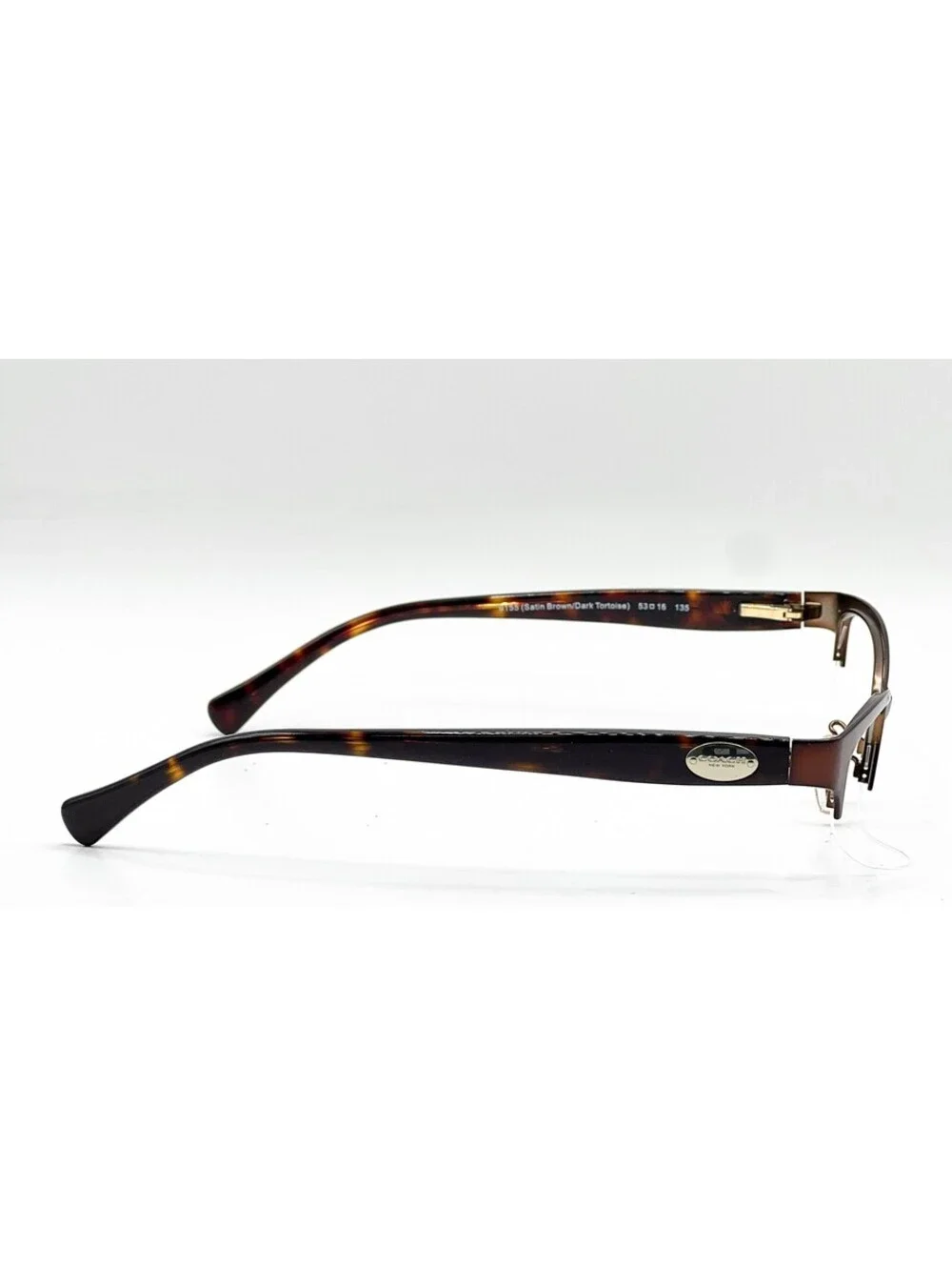 Coach HC 5066 9155 Satin Brown Dark Tortoise Cat Eye Eyeglass Frames 53-16-135
